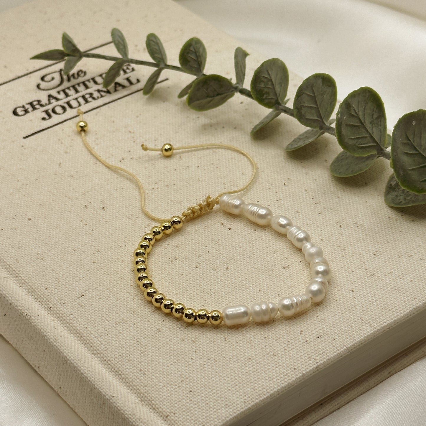 Handmade Gold Pearl Bracelet
