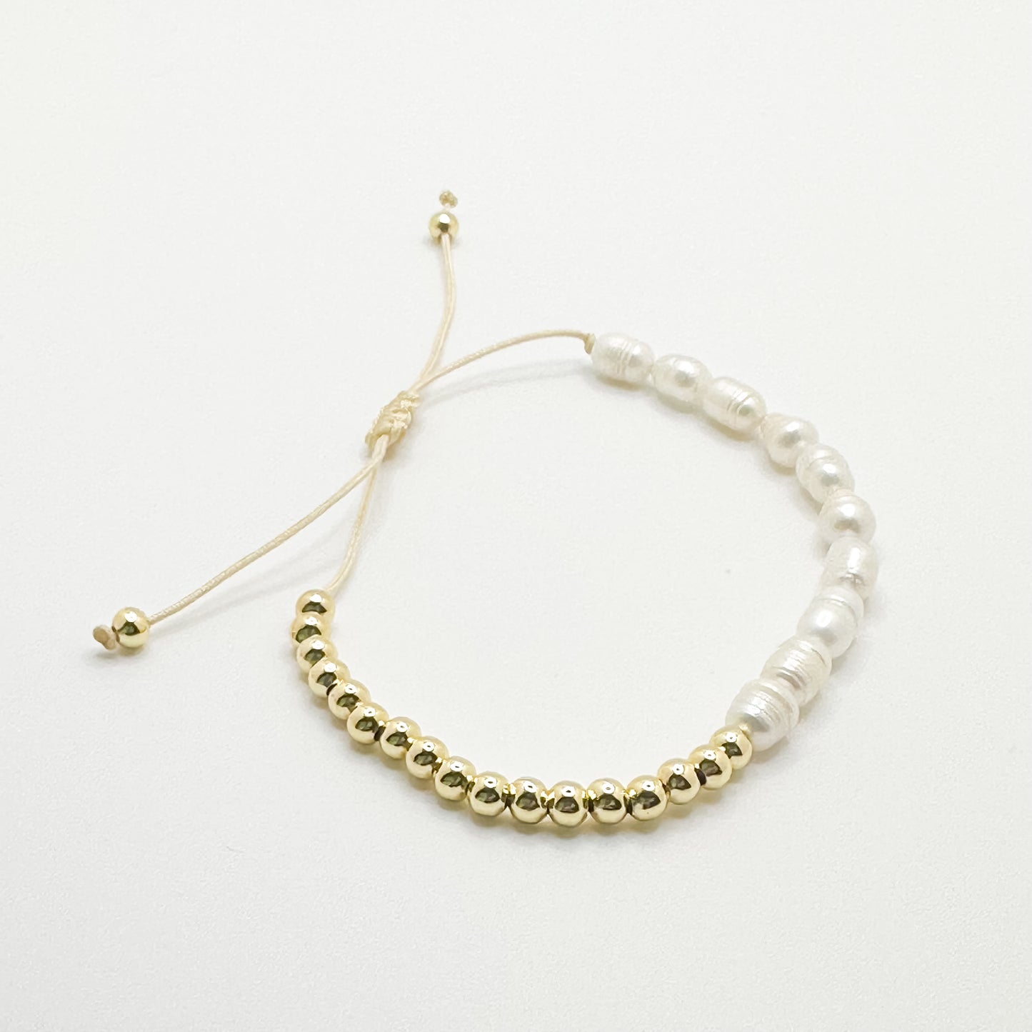 Handmade Gold Pearl Bracelet
